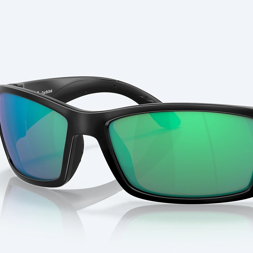 Costa Corbina Blackout Green Mirror 580G Polarized Sunglasses